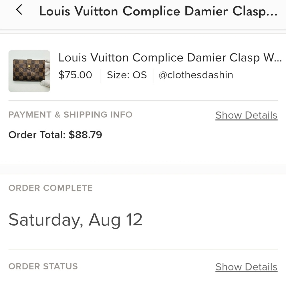Louis Vuitton Brown Damier Wallet